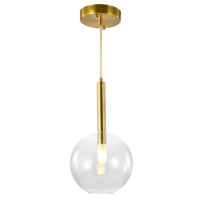 Pendente Filo Bella Branco e Transparente Redondo