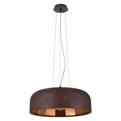 Pendente Club Bella d 60cm X 20cm 1xe27 127v / 220v Cobre e Natural