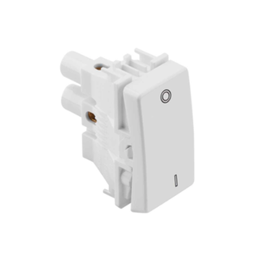 Interruptor bipolar simples 10 A 250V~ de 1 módulo com borne conexão parafuso branco Simon 19 19133-30