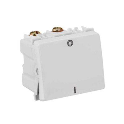 Interruptor bipolar simples 10 A 250V~ de 2 módulos com borne conexão parafuso branco Simon 19 19135-30