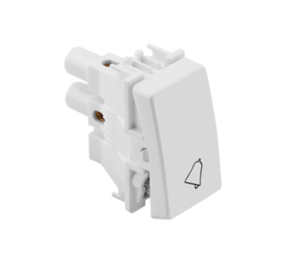Pulsador campainha 10 A 250 V~ de 1 módulo com borne conexão parafuso branco Simon 19 19150-30