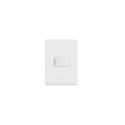 Conjunto de 1 interruptor simples 1 placa de 1 posto 4×2 com suporte 10 A 250 V~ branco Simon 20 20931-30