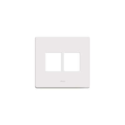 Placa de 4 postos com suporte 4×4 branco Simon 20 20922-50